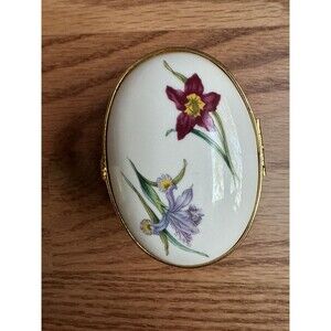 Mikasa Porcelain Summer Symphony Oval Covered Trinket‎ Box, Jewels, First Tooth